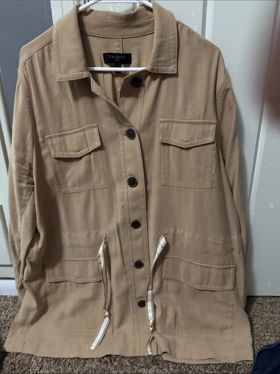 Talbots Jackets & Blazers - Talbots Tan Utility Jacket with Drawstring Waist Worn Once